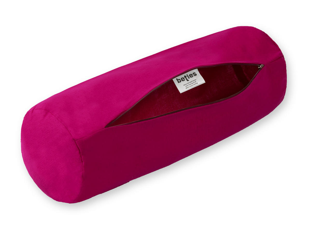 NACKENROLLENBEZUG Basic 100% Baumwolle pink 40/15 cm - Pink, Textil (15/40cm) - beties Heimtextil