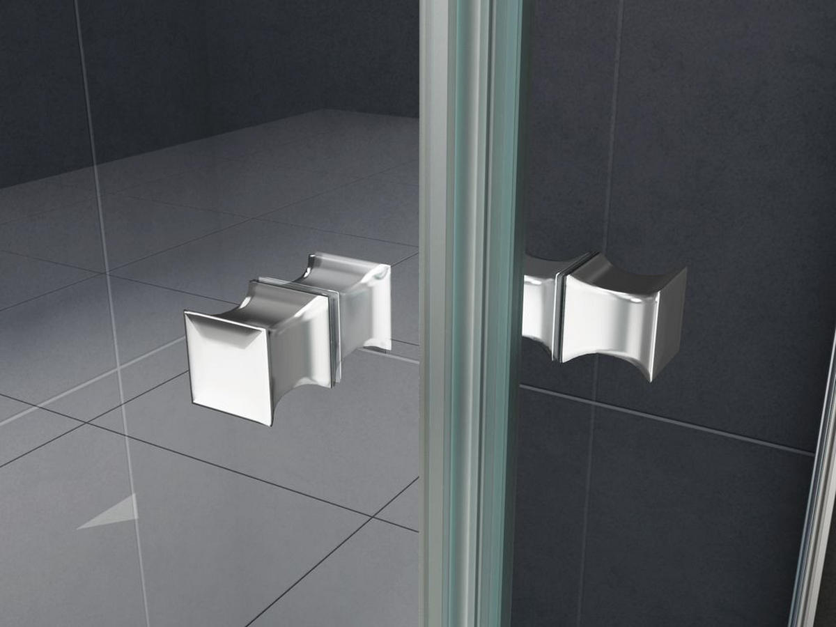 DUSCHKABINE DETO Klar 80 x 80 x 190 cm 6 mm ESG - Klar, Glas (80/80/190cm) - Glasdeals