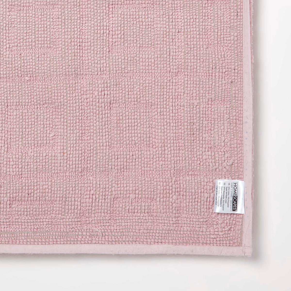 BADEMATTE 50/80 cm geometrisch - Pink, Textil (50/80cm) - Homescapes