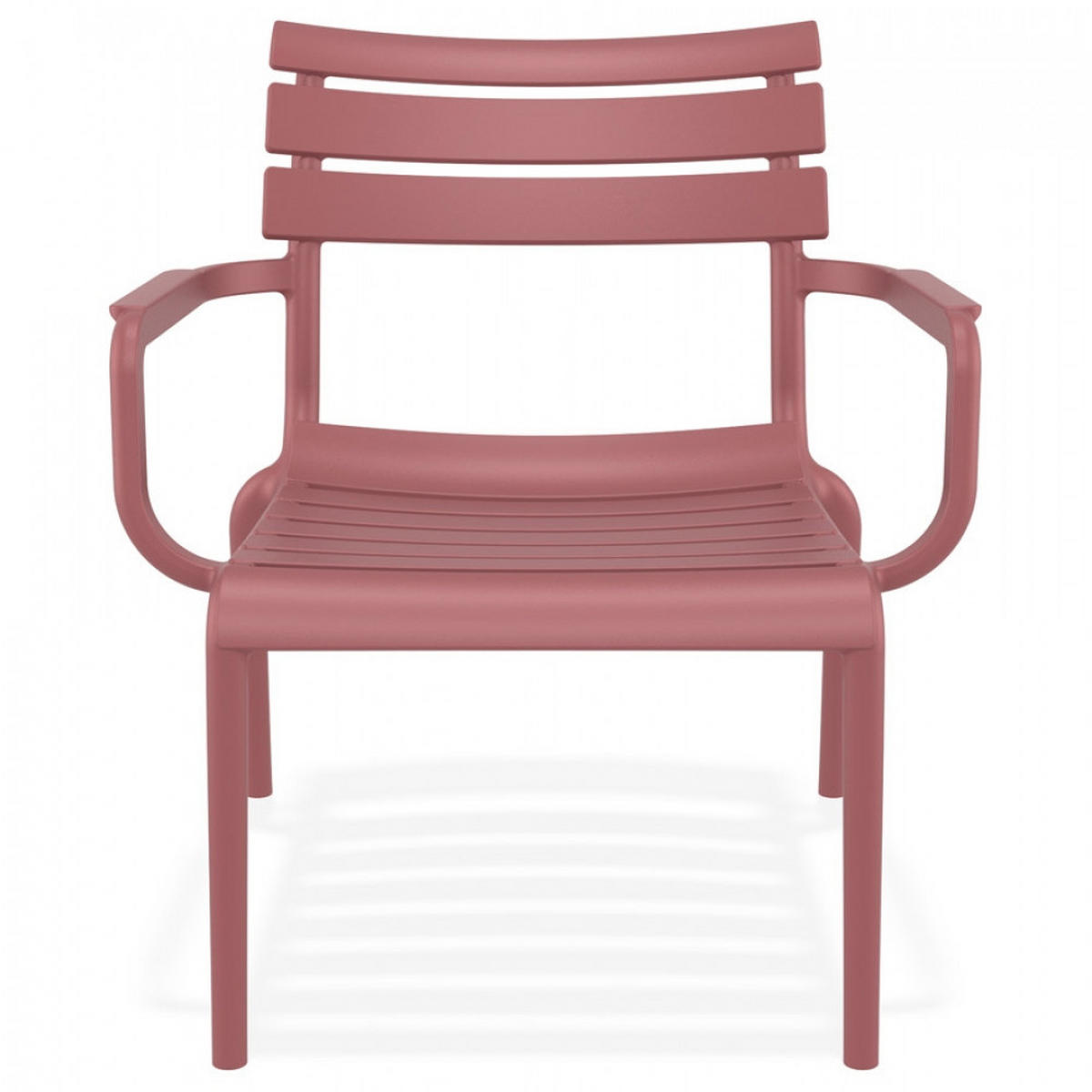 STUHL mit Armlehnen Rot 68x76x70cm - Rot, Kunststoff (68/76/70cm) - AlterEgo