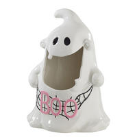 AUFBEWAHRUNGSDOSE Halloween Gespenst - Weiß, Keramik (21/18/28cm) - Butlers