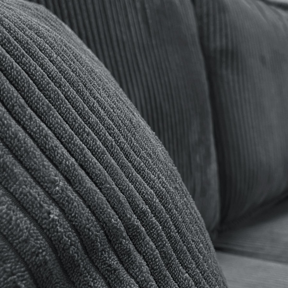 ECKSOFA Gepolstertes CARLO XL Cord mit Schlaffunktion und Bettkasten, Poso 34 - Dunkelgrün, Textil (277/143cm) - Lookway