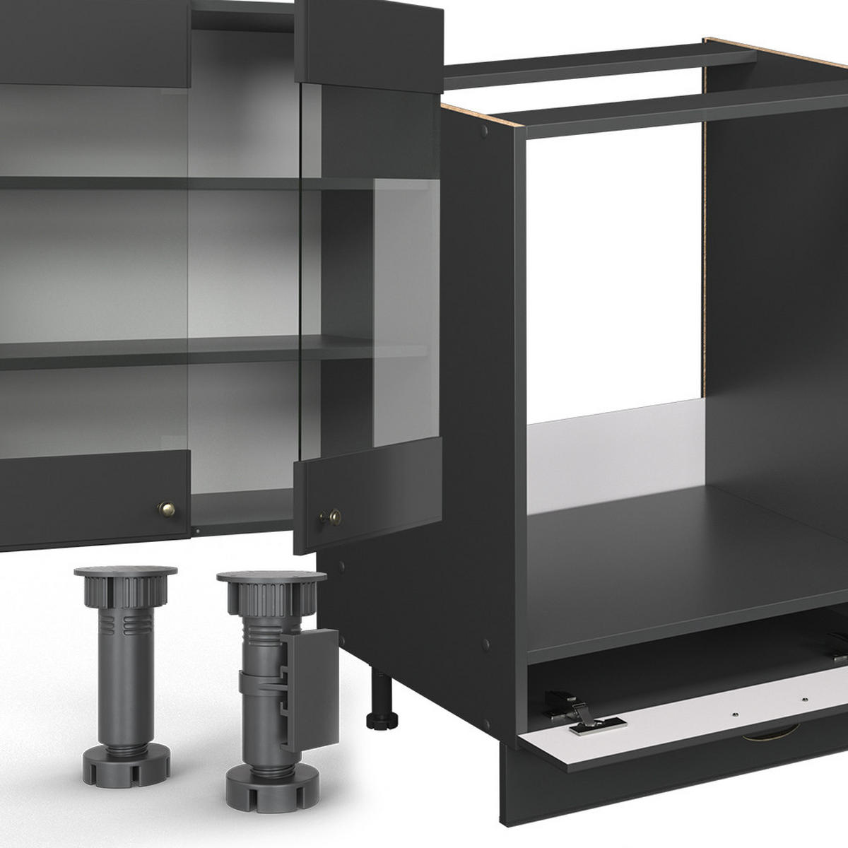 Anthrazit, Holzwerkstoff (355/81.6/60cm) - Vicco