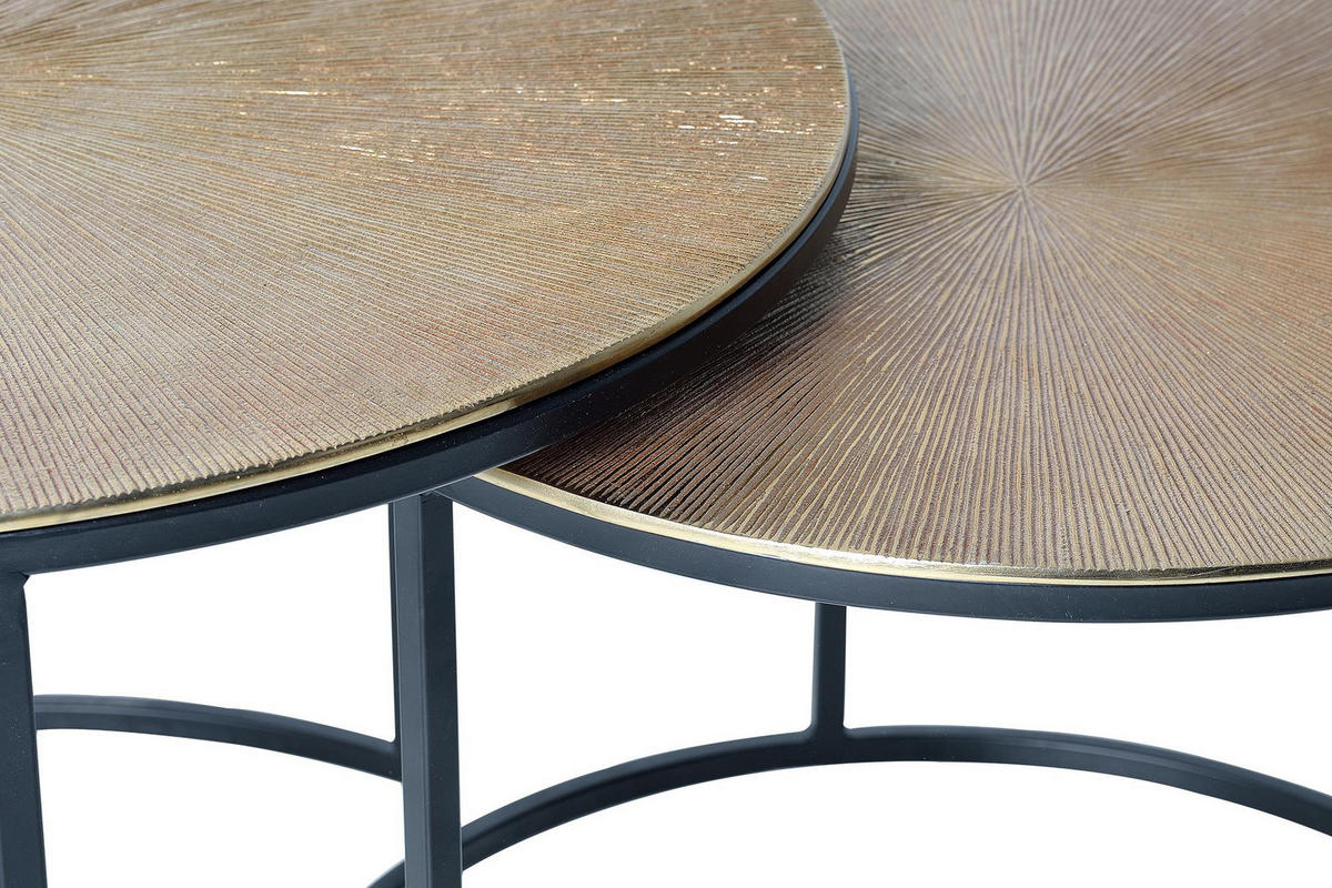 COUCHTISCH aus Aluminium - Bronzefarben, Metall (70/70/47cm) - Giner y Colomer