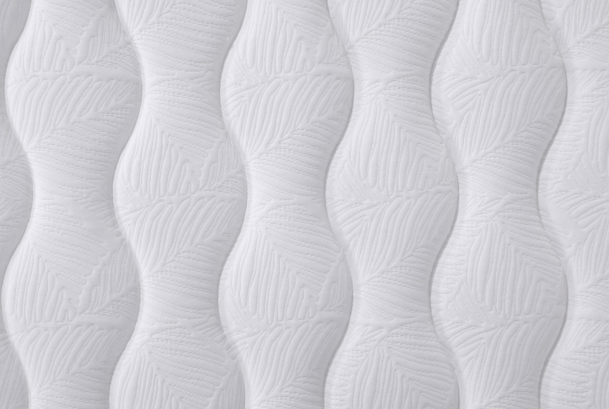 MATRATZE 90 x 200 cm aus Stoff und Metall mit ergonomischem Design, Weiß - Weiß, Textil (90/200cm) - OKMYHOME