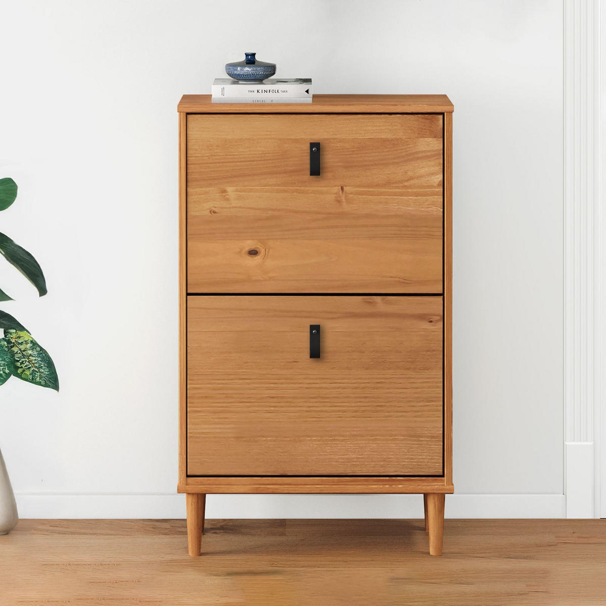 SCHUHKIPPER MIKKA Eiche - Eichefarben, Holz (59/96/25cm) - IDIMEX