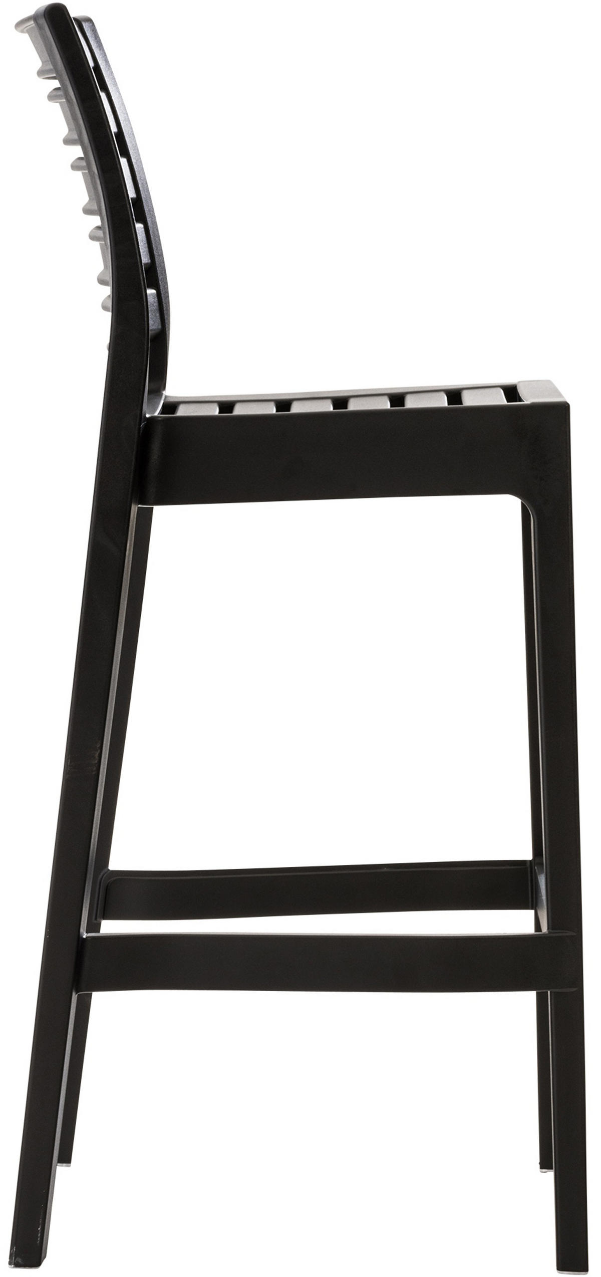 BARHOCKER 4er Set Argon schwarz - Schwarz, Kunststoff/Textil (45/105/51cm) - TPFLiving