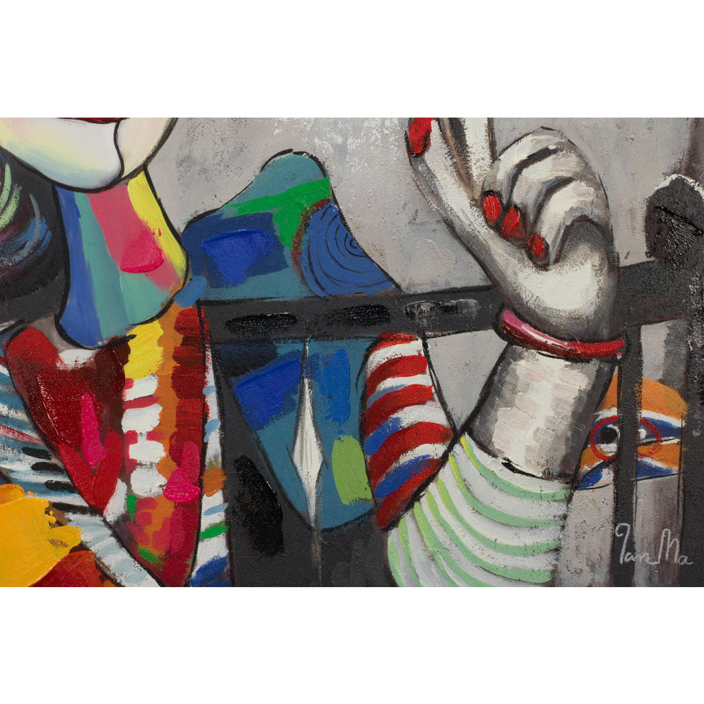 Thumbnail - Kunstloft Acrylbild, Grau, Textil, Holz, 80x80 cm, Bilder und Zubehör, Wandbilder, Leinwandbilder