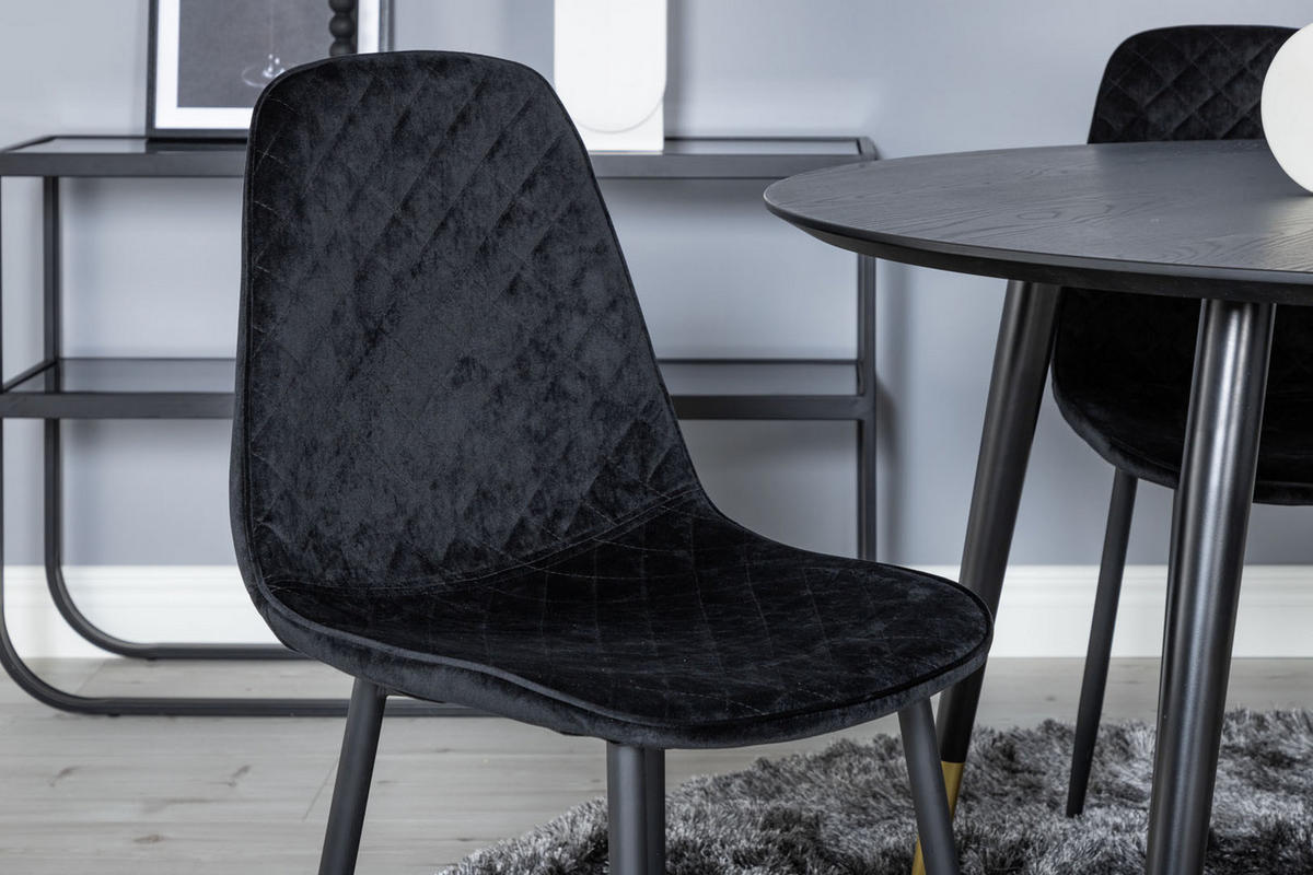 TISCHGRUPPE Schwarz - Schwarz, Holzwerkstoff (115/75/115cm) - ebuy24