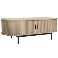 COUCHTISCH, Beigefarbe - Beige, Holz (120/55/42.5cm) - Oviala