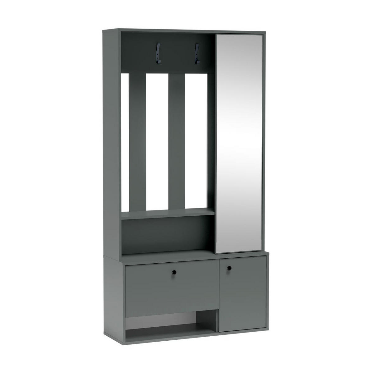 GARDEROBENSCHRANK Pots Plus mit zwei Türen grün - Grün, Holzwerkstoff (100/190/33cm) - Beautysofa