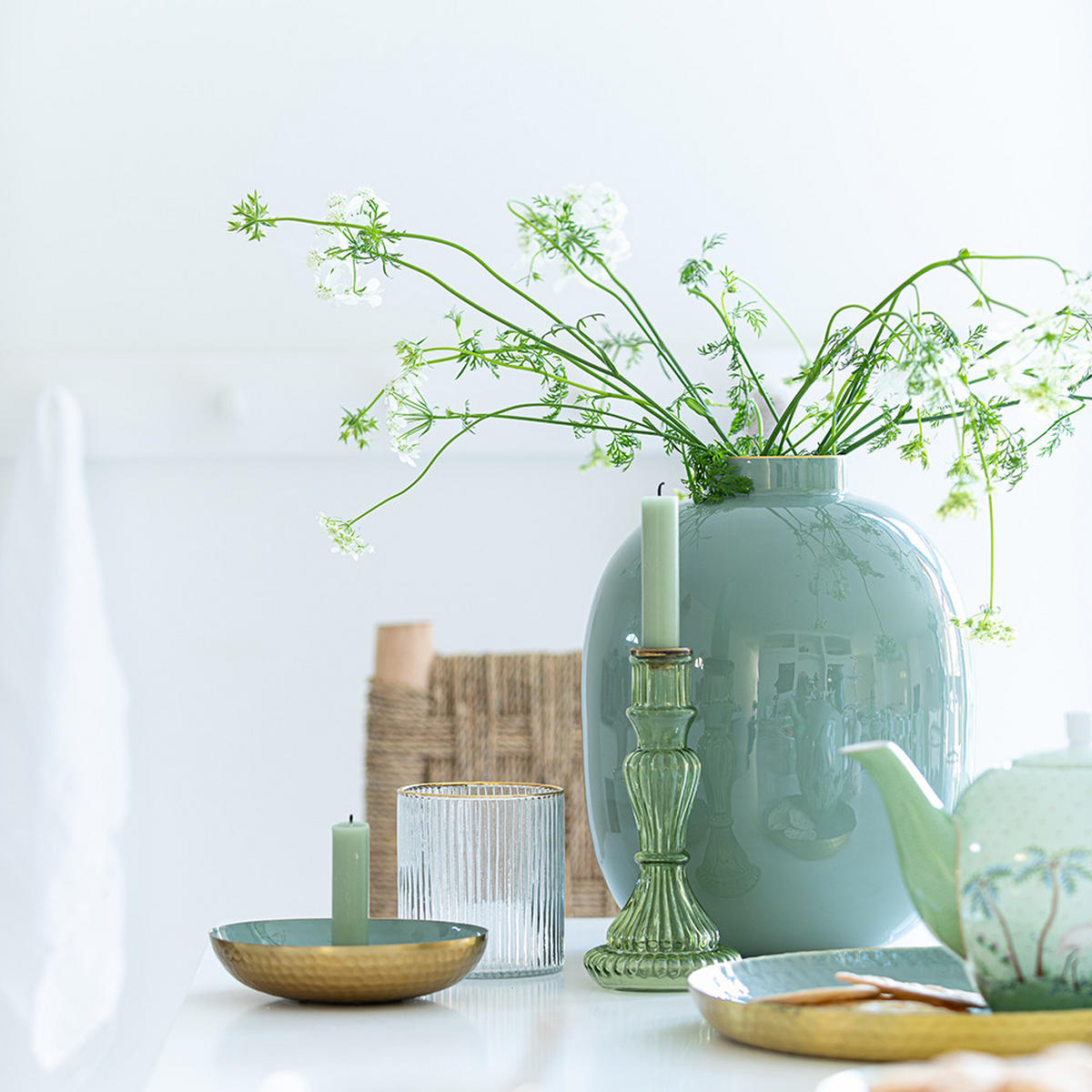 VASE Metal grün 32 cm - Grün, Metall (32cm) - Pip Studio