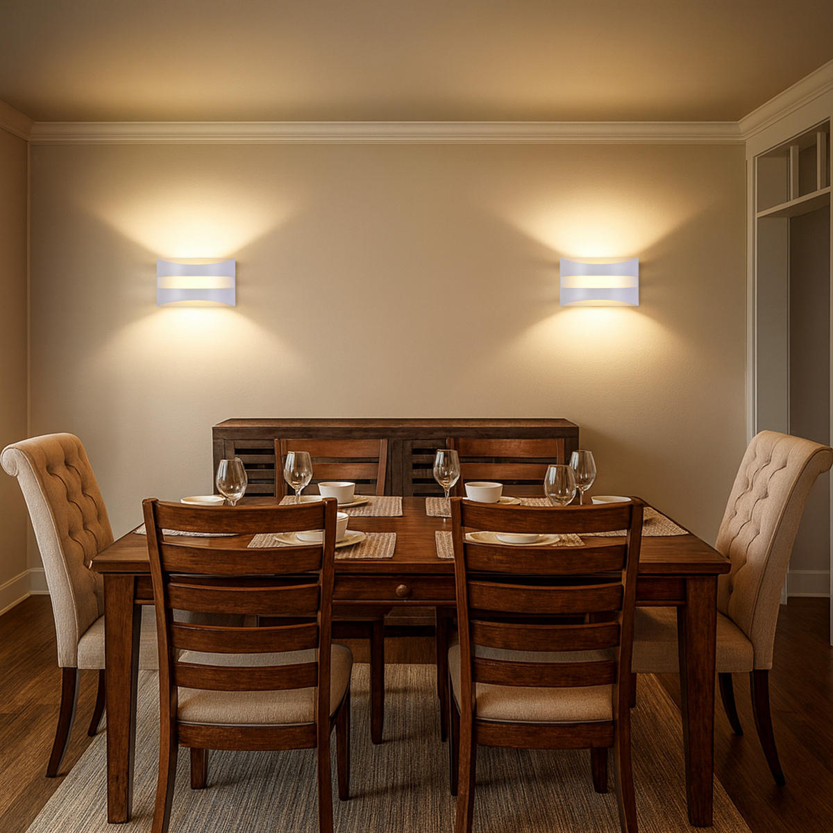 LED-WANDLEUCHTE Twinkling 21/13/8 cm - Weiß, Metall (13/8/21cm) - ZMH