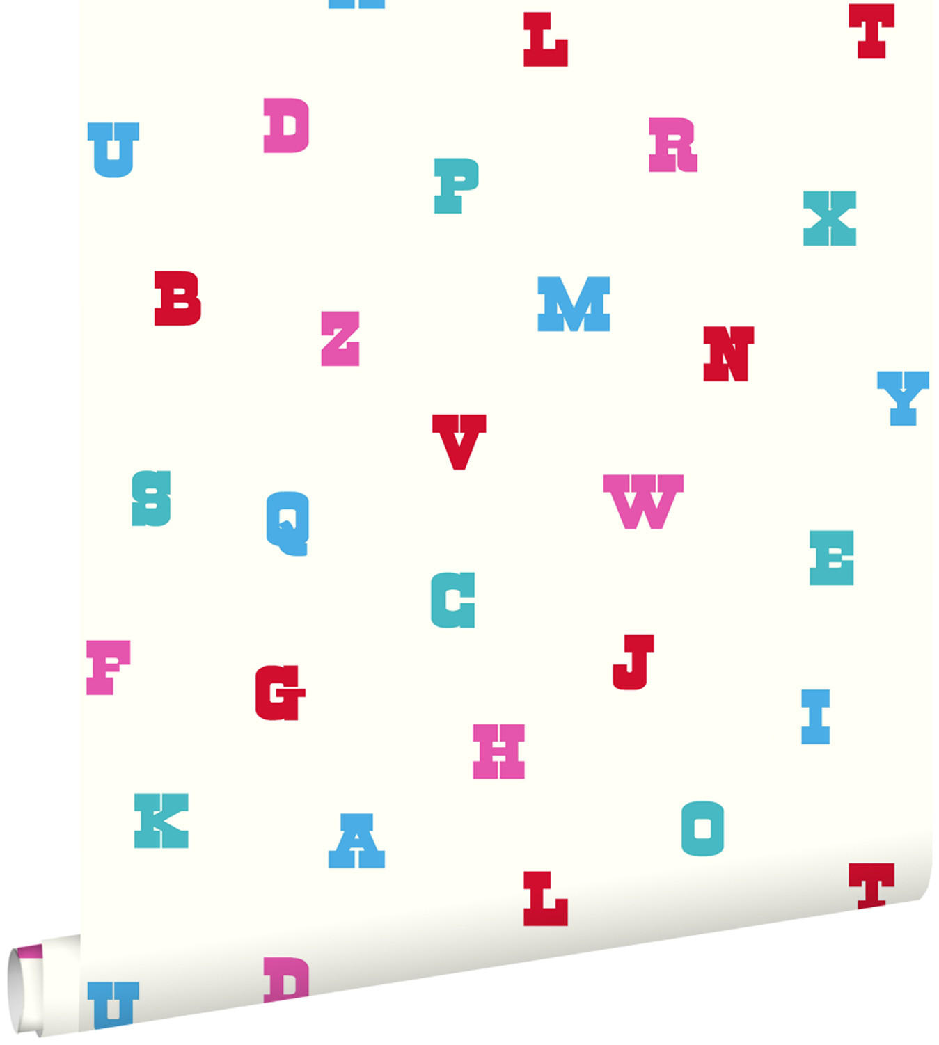 TAPETE Alphabet 53 cm x 10.05 m - Rot, Papier (53/0.1cm) - ESTAhome