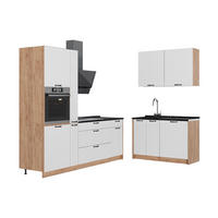 KUHINJA Fame-Line, Bijela Seoska/Hrast zlatnog tona, 220 x 120 cm, RP Antracit - bijela/hrast medunac, drvni materijal (220/206.8/60cm) - Vicco