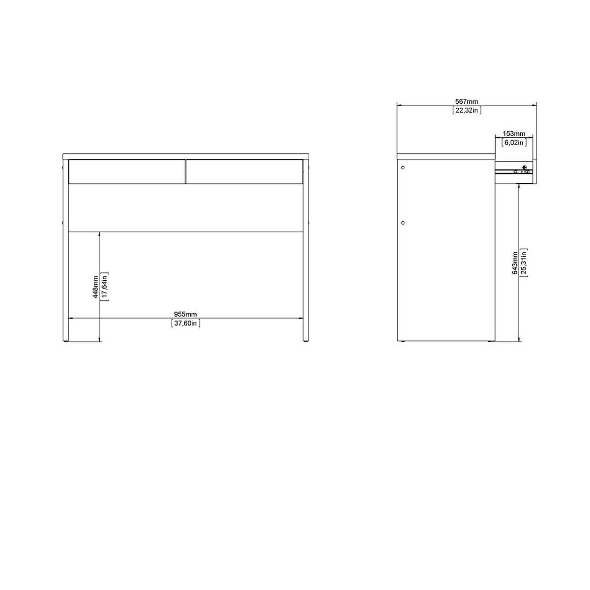 SCHREIBTISCH, FunctionPlus, Nussbaum, Holzwerkstoff, 100 x 40 x 77 cm - Nussbaumfarben, Holzwerkstoff (40/100/77cm) - ebuy24