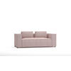 2-SITZER-SOFA Nova Puderrosa Cord - Pink/Schwarz, Holz/Kunststoff (196/64/92cm) - S-Style Möbel