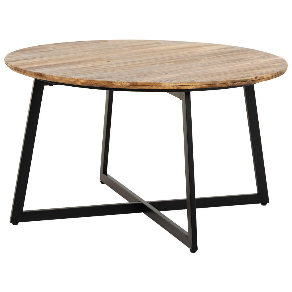 TISCH aus Metall und Holz, 80x45cm - Braun, Holz (80/80/45cm) - Wanderlust