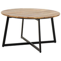 TISCH aus Metall und Holz, 80x45cm - Braun, Holz (80/80/45cm) - Wanderlust