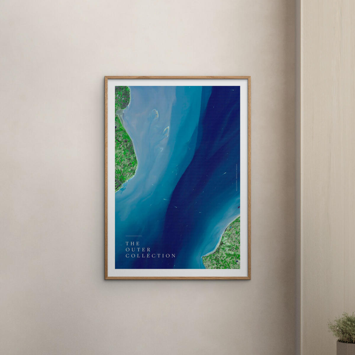 POSTER mit Rahmen Arch Atelier - The Outer Collection – 004 - Blau/Eichefarben, Holz/Papier (50/70cm) - Poster&Frame