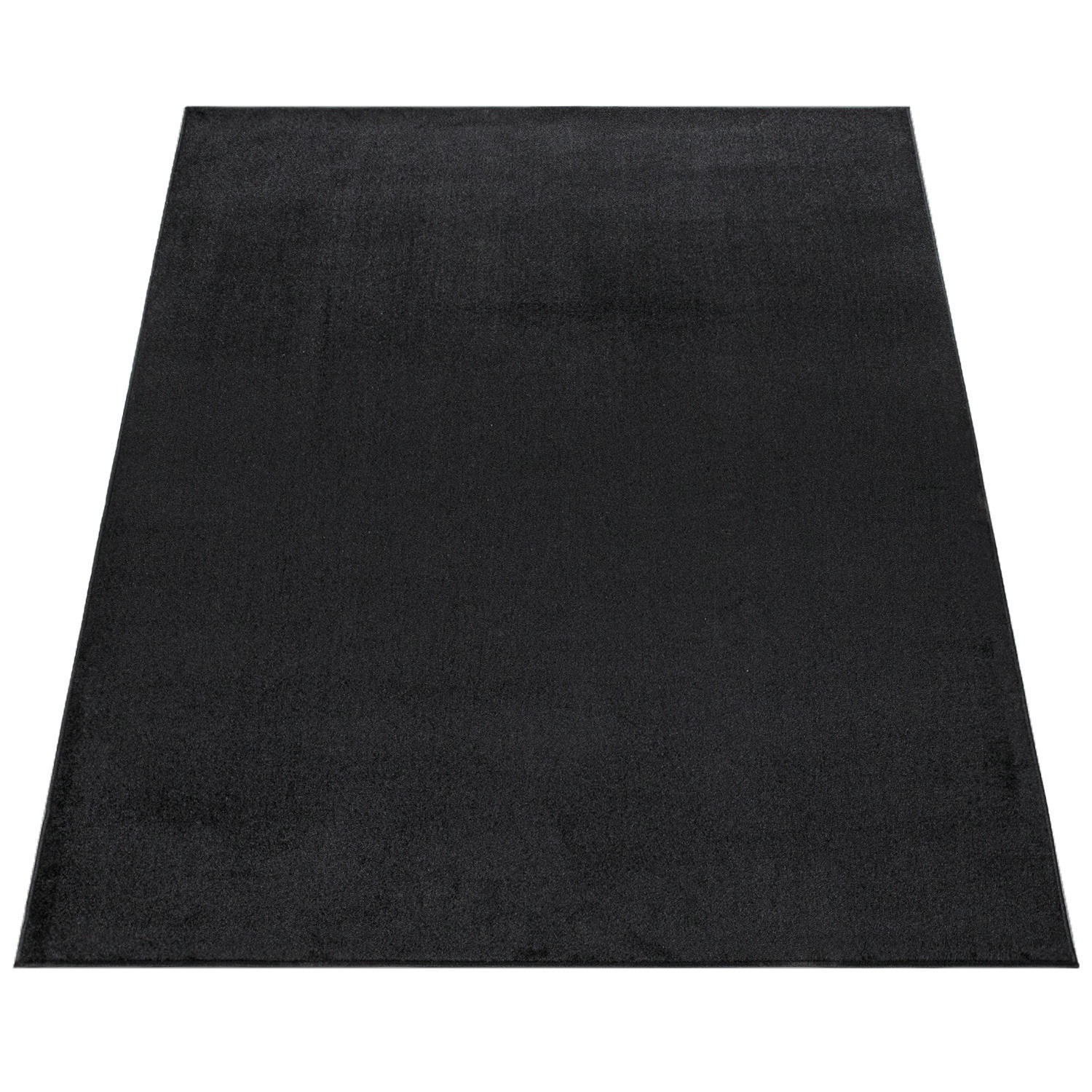 Paco Home Kurzflorteppich Schwarz 80x150 cm