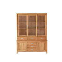 GESCHIRRSCHRANK Coffee Tek Natur aus Teak - Naturfarben, Holz (162/210/46cm) - Tikamoon