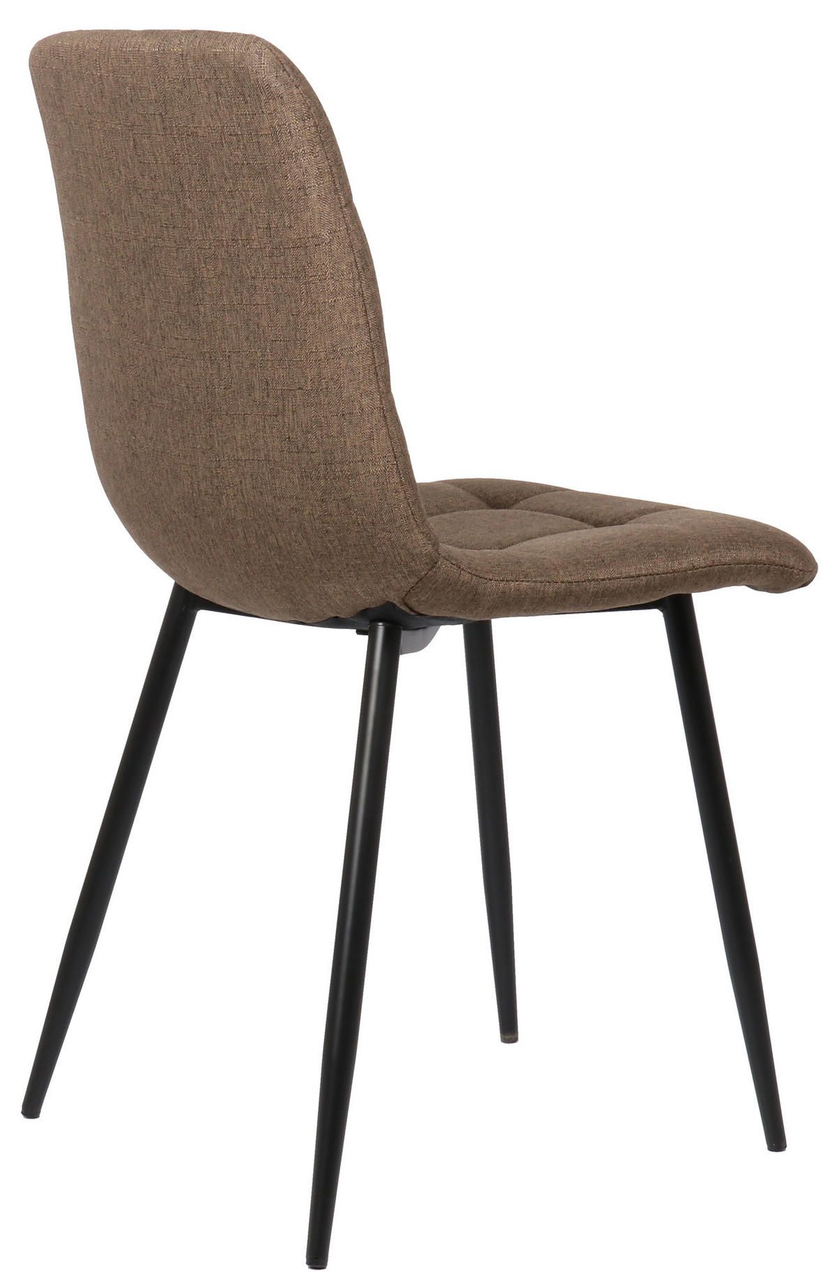 ESSZIMMERSTUHL Till Stoff, Gestell Metall matt Schwarz Braun - Schwarz/Braun, Textil/Metall (45/88/52cm) - TPFLiving