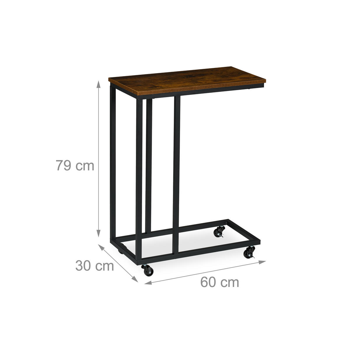 BEISTELLTISCH - Multicolor, Holzwerkstoff/Kunststoff (30/60/79cm) - Relaxdays