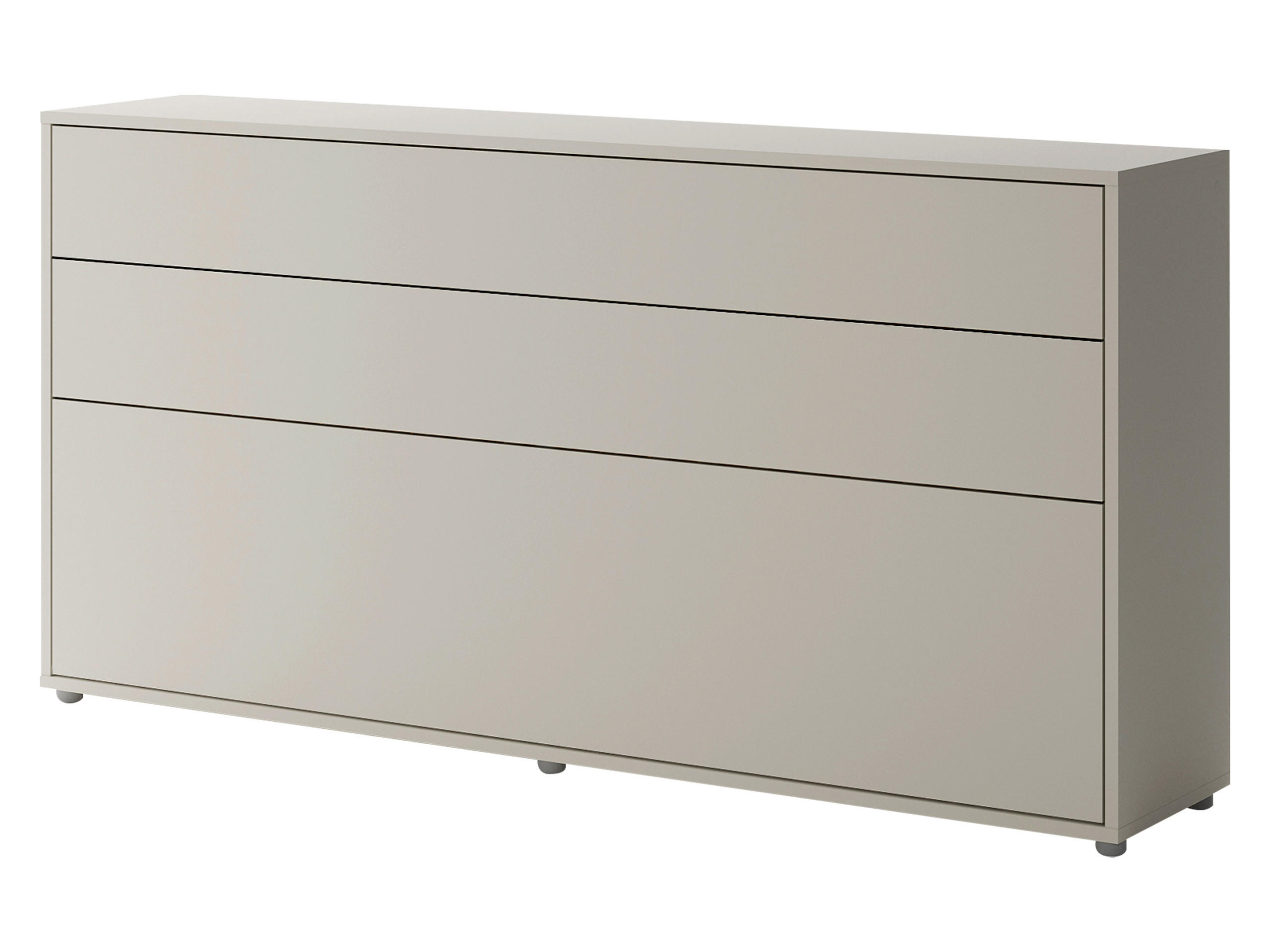 SCHRANKBETT Bed-Concept BC-06 90x200 mit weißer LED Beleuchtung - Kaschmir/Grau, Holz/Holzwerkstoff (90/200cm) - MIRJAN24