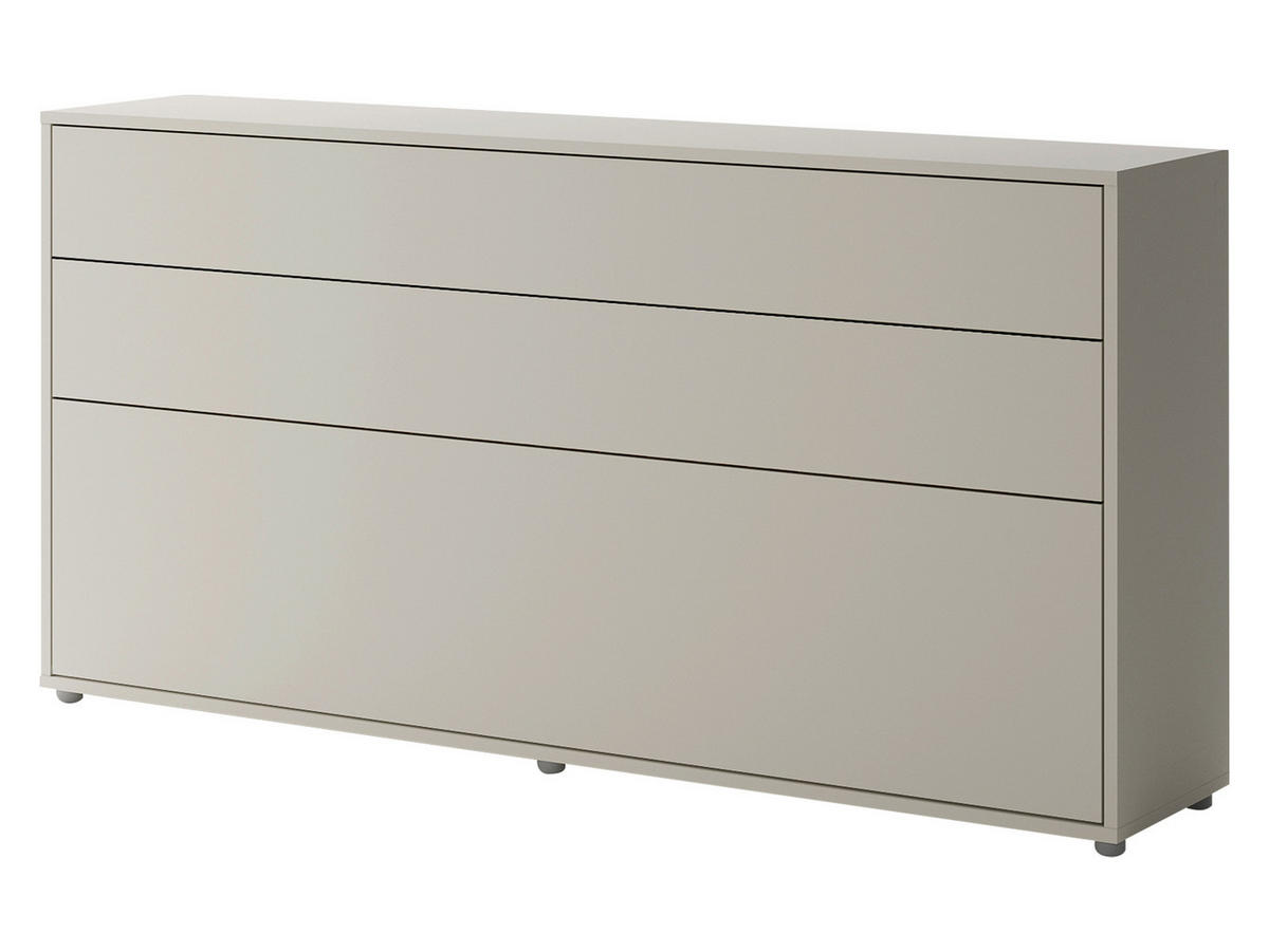 SCHRANKBETT Bed-Concept BC-06 90x200 mit weißer LED Beleuchtung - Kaschmir/Grau, Holz/Holzwerkstoff (90/200cm) - MIRJAN24