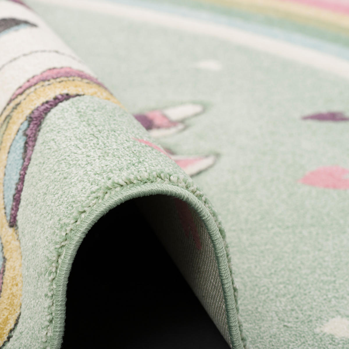 KINDER TEPPICH MAUI KIDS EINHORN PASTELL - Mintgrün, Textil (80/150cm) - Pergamon