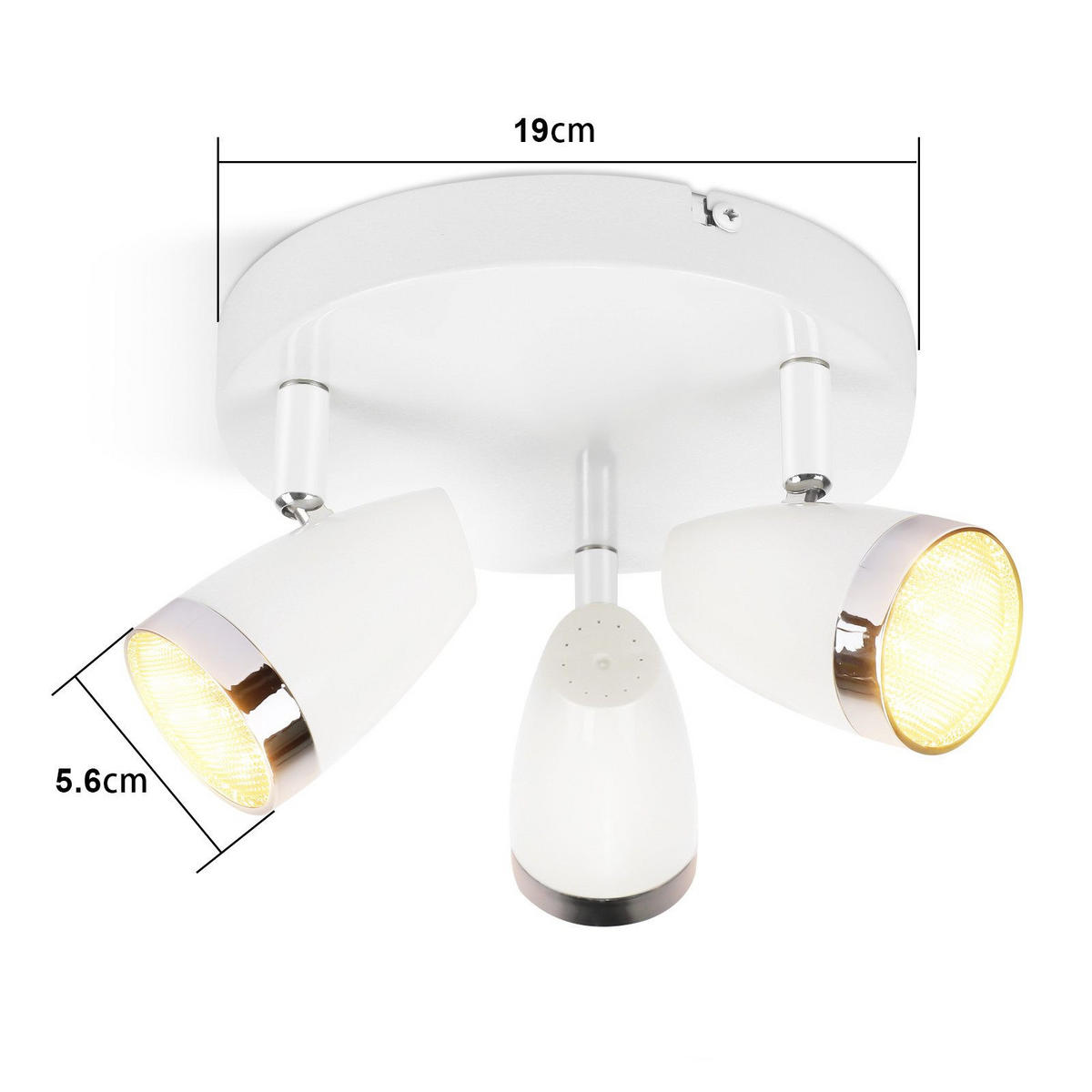 LED-DECKENSTRAHLER Leggett 3-flammig 60/15.5/19cm - Weiß, Metall (60/15.5/19cm) - Nettlife