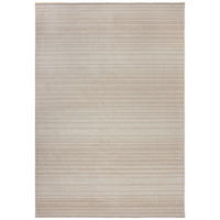TEPPICH Modern Gestreift, Kurzflor mit Boho-Quasten Beige Rechteckig 160x230 - Beige, Textil (160/230cm) - KADIMA DESIGN