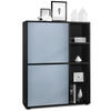 HIGHBOARD Cuba Türen in Denim matt - Pastellblau, Holzwerkstoff (79/105.5/35.5cm) - Vladon