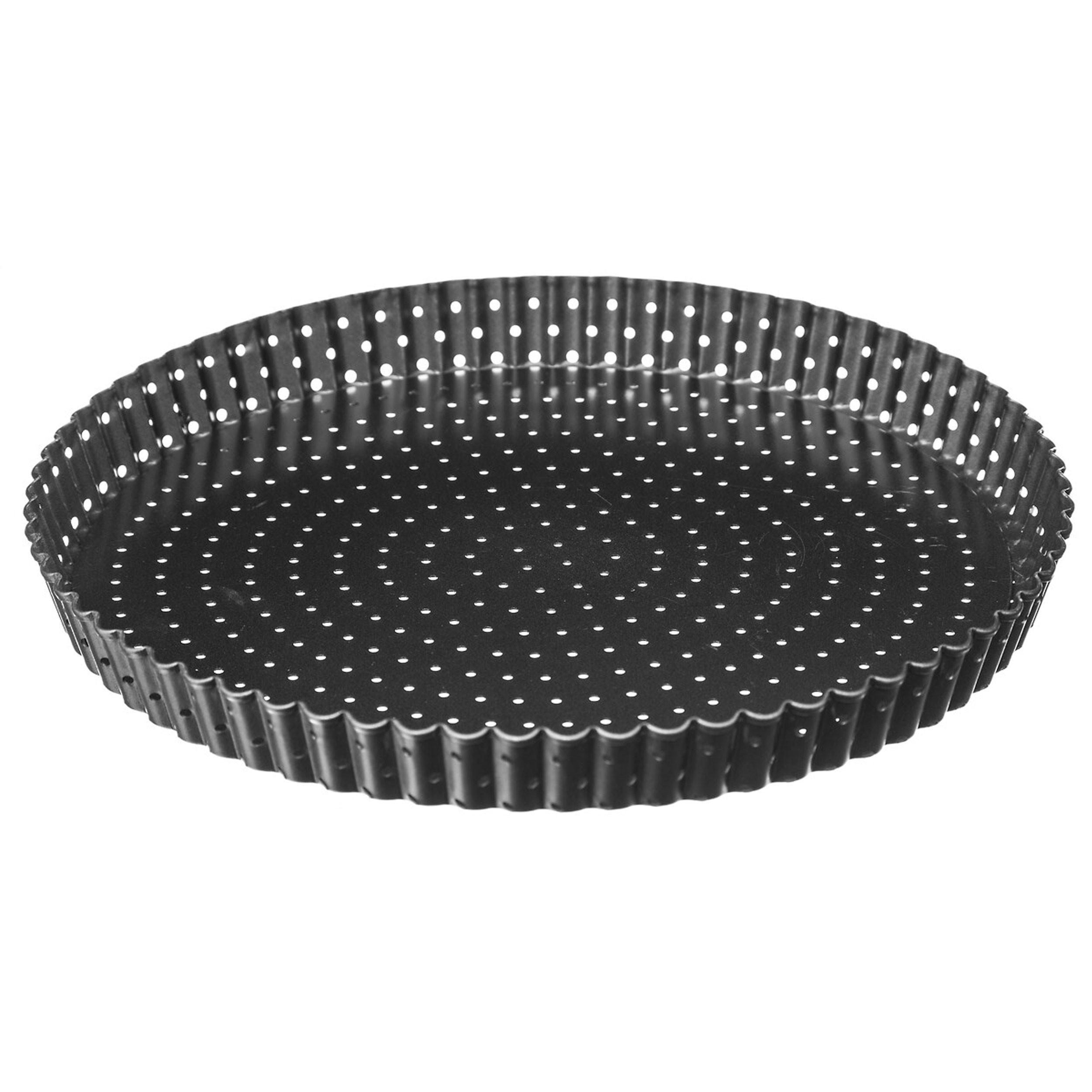 TARTEFORM mit herausnehmbarem Boden, Metall, Dunkelgrau, 28 cm - Grau, Metall (28.2/3/28.2cm) - 5five Simply Smart