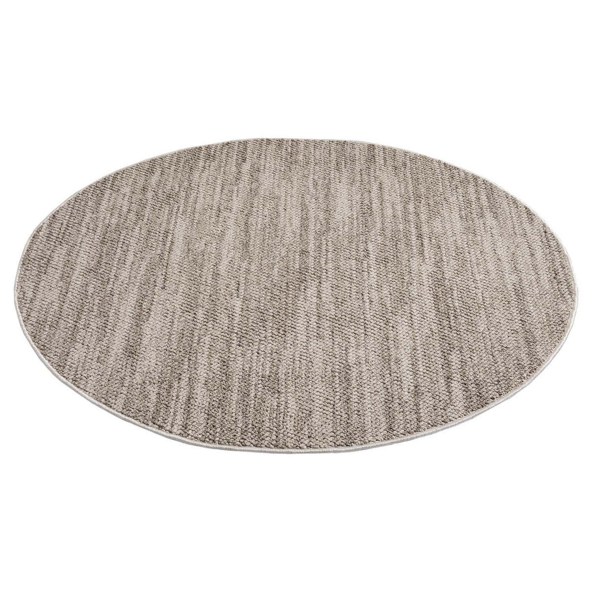 KURZFLOR-TEPPICH Lindo 8843 Taupe 120x120 cm Rund - Taupe, Textil (120/120cm) - carpet city