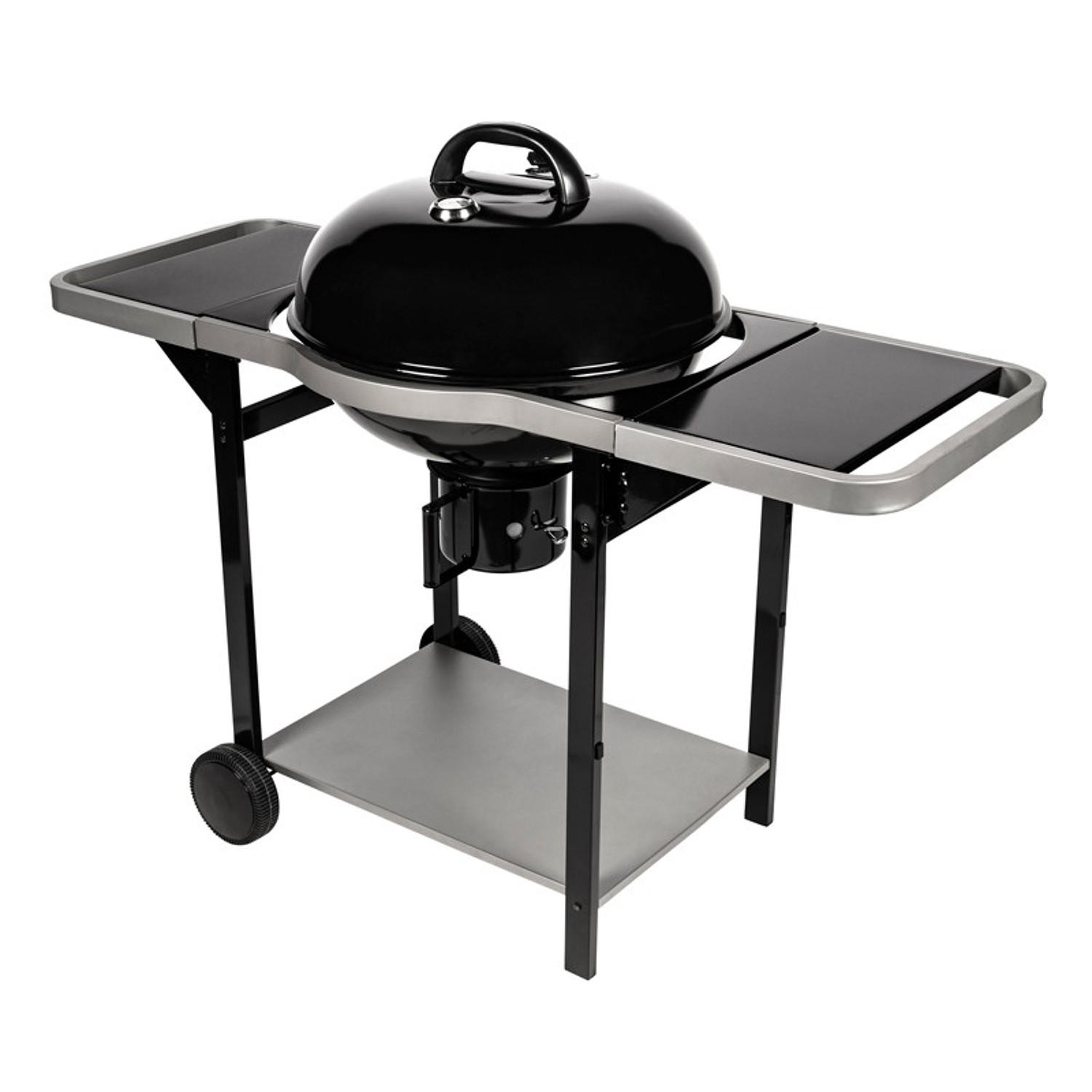 KUGELKOHLEGRILL Schwarz - Schwarz, Metall (58.5/104/135.5cm) - Somagic