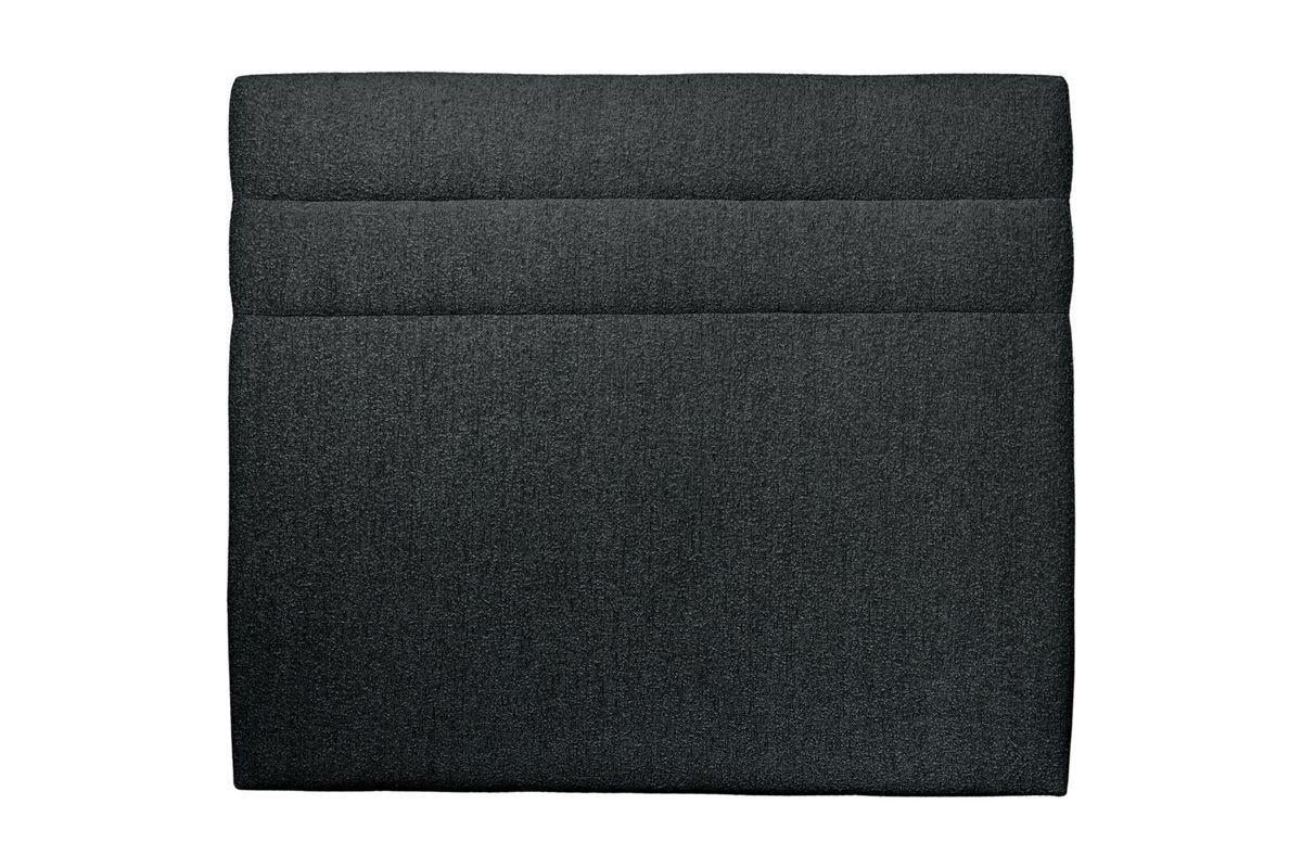 KOPFTEIL Modell Linien – Schwarzer Bouclé-Stoff 180 cm - Beige/Schwarz, Karton/Holz (180/120/10cm) - Sommeil de Plomb