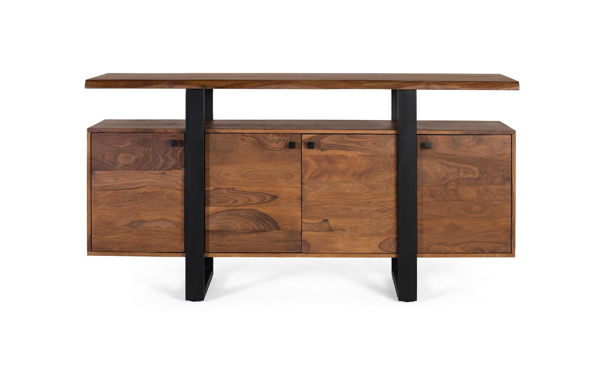 SIDEBOARD mit 4 Türen aus Palisanderholz - Braun, Holz (45/90/175cm) - Giner y Colomer