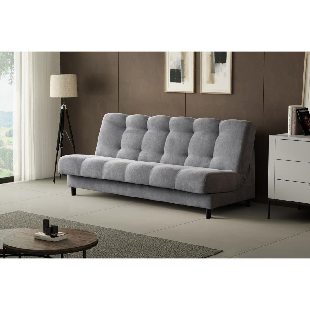 3-SITZER SOFA Simon hellgrau - Hellgrau, Textil (195/88/88cm) - Beautysofa