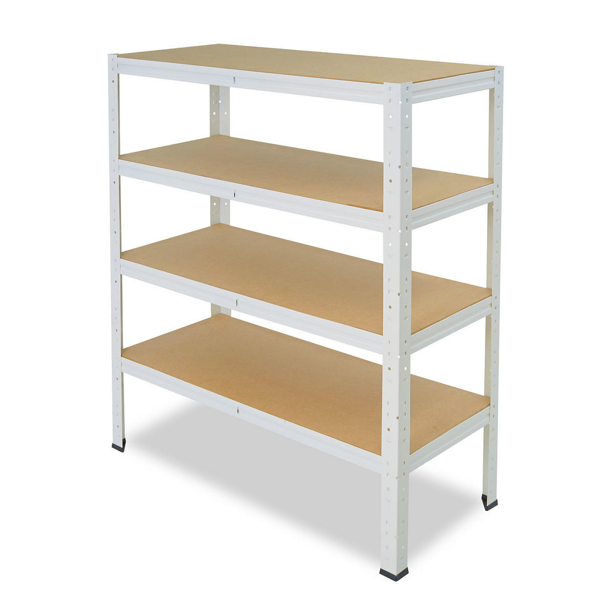 SCHWERLASTREGAL HOME 100x40x45 cm in weiß mit 4 Böden und 175 kg Traglast pro Boden - Creme, Metall (40/100/45cm) - shelfplaza