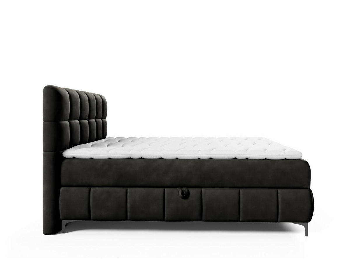 BOXBETT Sophie In Salvador - Schwarz, Holzwerkstoff/Textil (100/200cm) - Fun Möbel