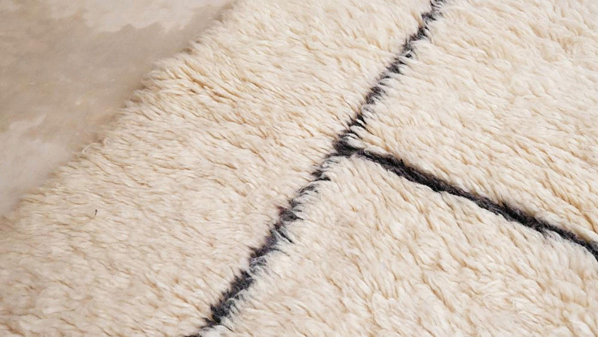 BERBERTEPPICH aus reiner Wolle 174x 254 cm - Beige, Naturmaterialien (174/254cm) - AFK Living