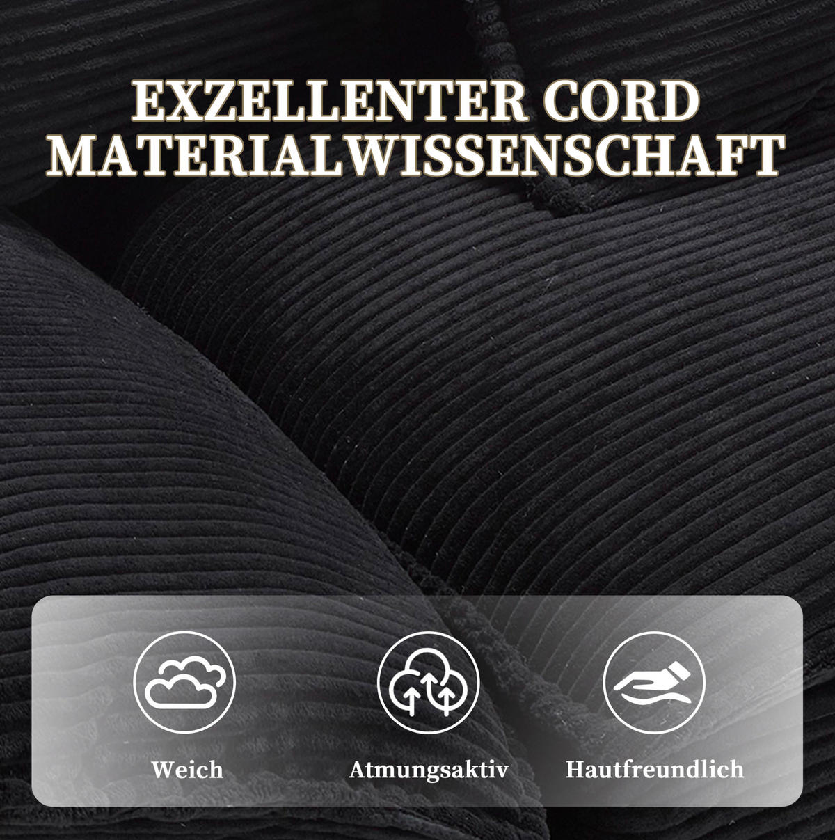 2-SITZER Sofa Samt mit ultratiefem Sitz 224/81/81 cm Schwarz - Schwarz, Textil (81/224/81cm) - Redom