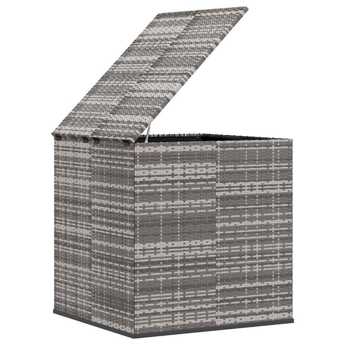 GARTEN-KISSENBOX PE Rattan 100x97,5x104 cm Grau - Grau, Kunststoff (100/104/97.5cm) - furnicato