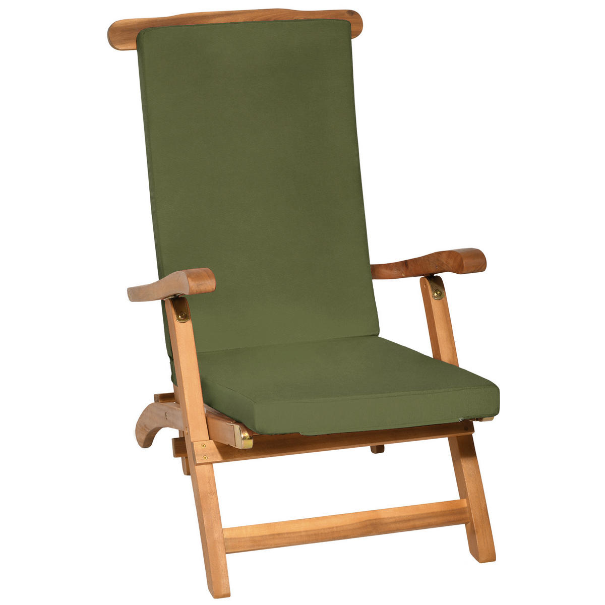 DECKCHAIRAUFLAGE Loftlux DC 175x45x5cm Olivgrün - Olivgrün, Textil (45/175cm) - Beautissu 