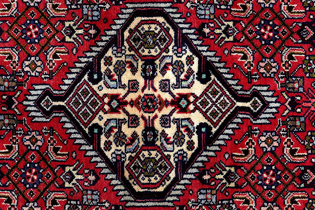 ORIENTTEPPICH handgeknüpft Assadabad Rot 196/81 cm Schurwolle - Rot, Textil (81/196cm) - Looma