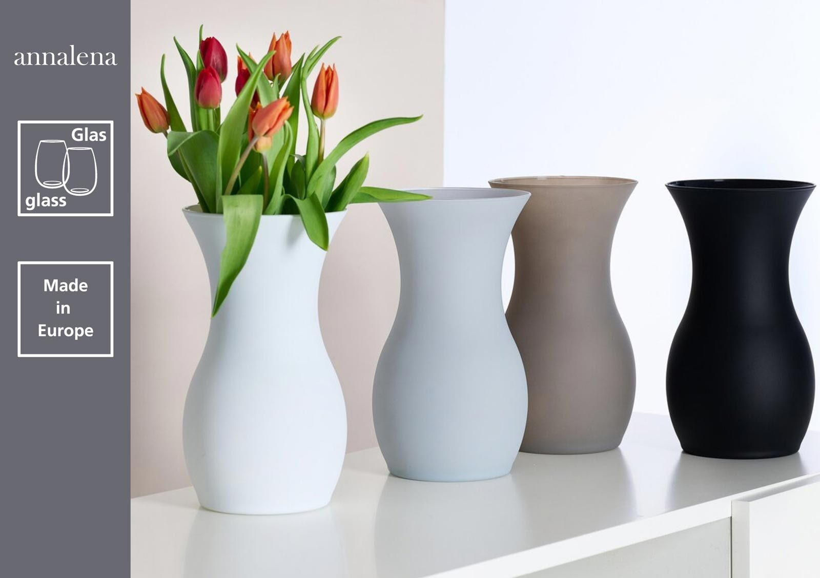 VASE Annalena Grau 25 cm - Grau, Glas (25cm) - Ritzenhoff Breker