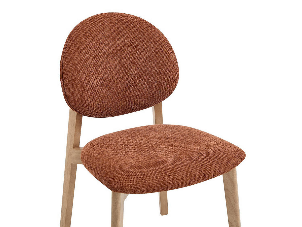 STUHL - 52 cm x 57 cm - holz - terracotta Marleni - Terracotta, Holz/Holzwerkstoff (52/85/57cm) - Vente-Unique