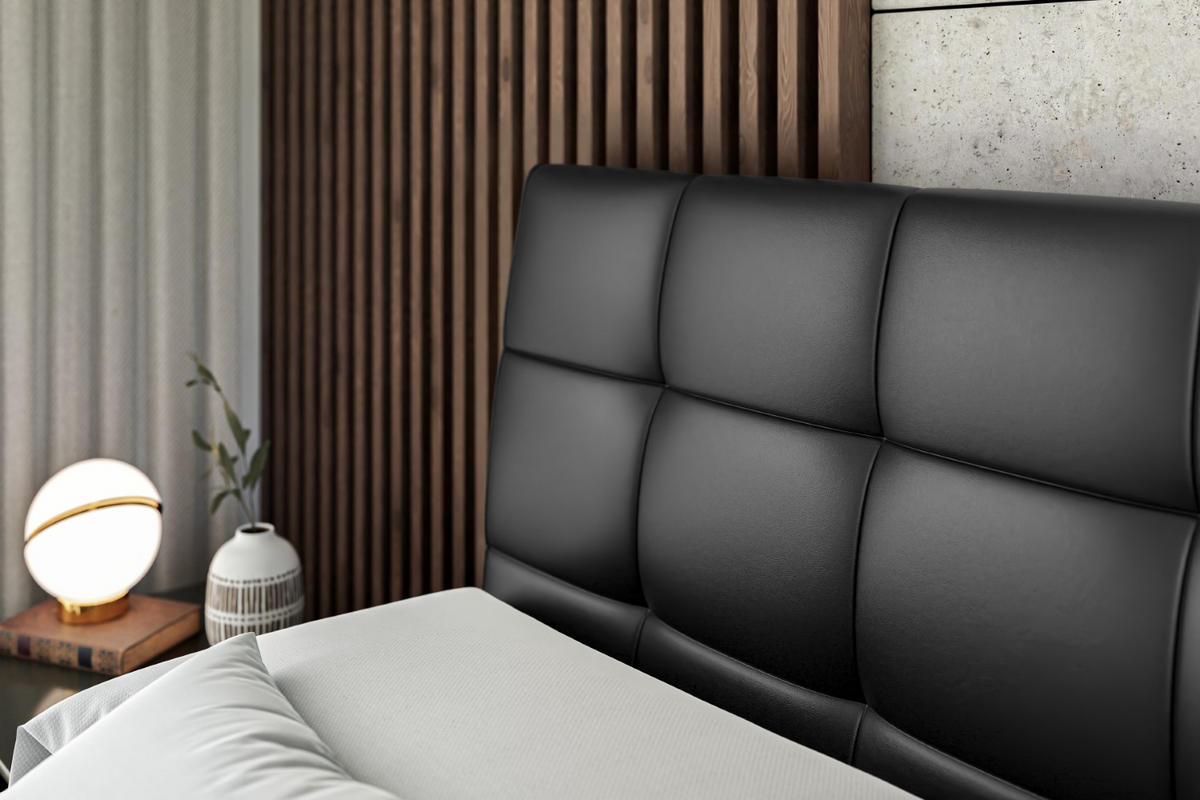 BOXBETT APO-Z - 160 x 200 - H3 - Schwarz Hochglanz - Schwarz, Holzwerkstoff (160/200cm) - ALTDECOR